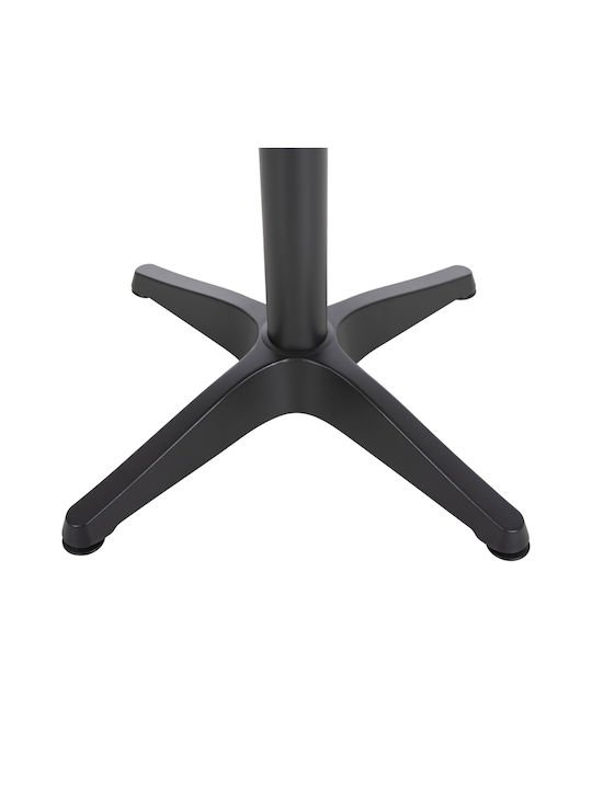 Outdoor Dinner Table with Polywood Surface and Aluminum Frame Natural 60x60x73cm