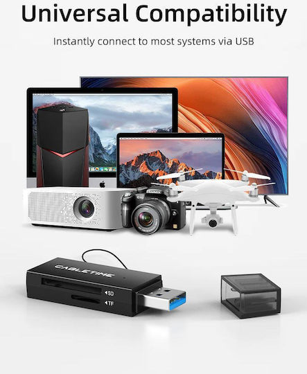 Cabletime Card Reader USB 3.0 για SD/microSD