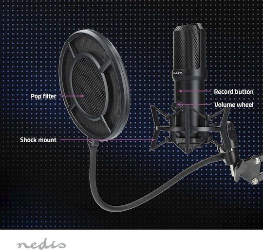 Nedis GSMIC410BK Microfon USB Montat pe amortizoare