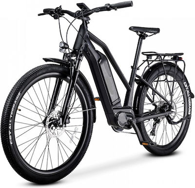 Kelepoyri 27.5" Black Electric City Bike with 9 Speeds and Disc Brakes