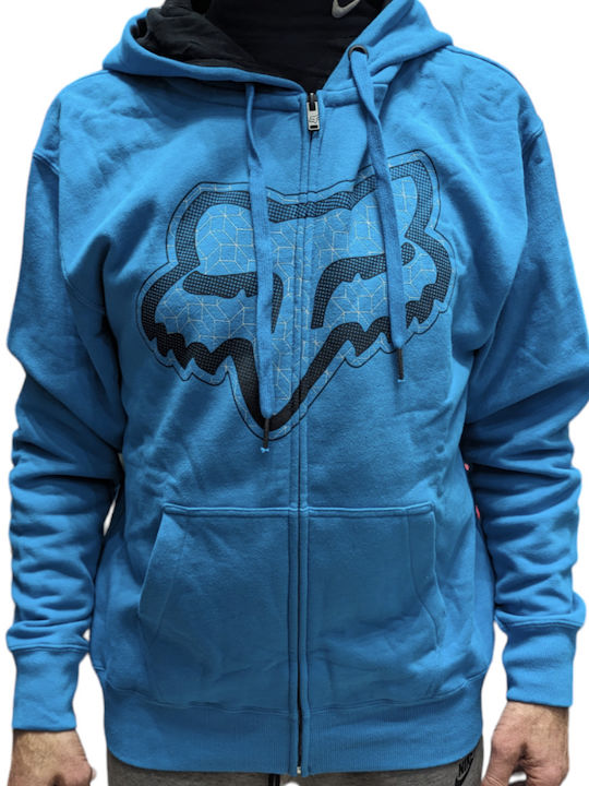 Fox Men's Sweatshirt Jacket Electric Blue