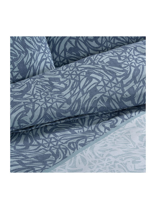 Beauty Home Duvet Cover Set Single with Pillowcase 165x245 Bora Art 12081 Petrol