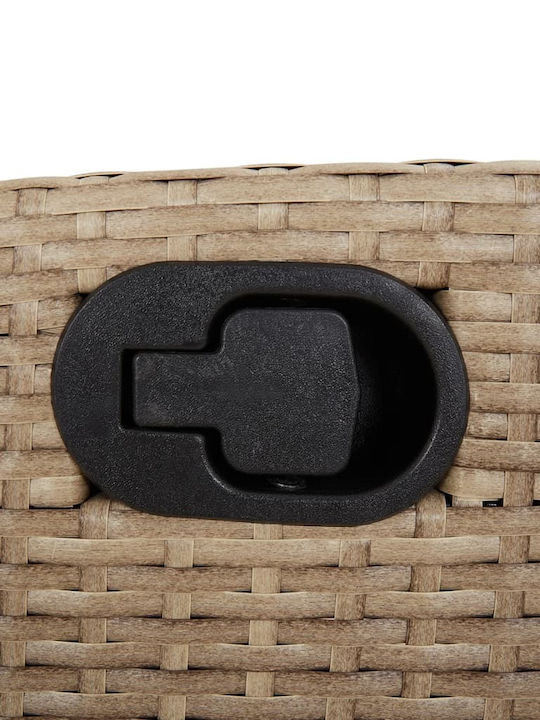 Außenstuhl Rattan Mixed Beige mit Kissen 2Stück 57x61x93cm.