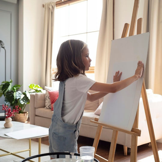 Easel din lemn Zola, reglabil pe lățime și unghi, pliabil, 170 x 56 x 75 cm