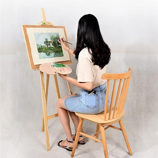 Easel din lemn Zola, reglabil pe lățime și unghi, pliabil, 170 x 56 x 75 cm