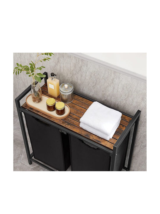 Songmics Fabric Laundry Basket 46lt 73x33x72cm Gray