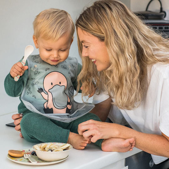 Babyono Αδιάβροχη Ποδιά Πλαστική με Ενιαίο Λαιμό Μπεζ για 36 m+ Babyono Αδιάβροχη Ποδιά Πλαστική με Ενιαίο Λαιμό Μπεζ για 36 m+