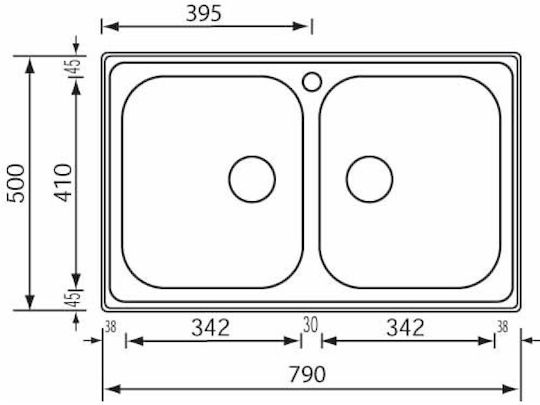 Sanitec Cometa Επικαθήμενος Inox Σατινέ Μ79xΠ50cm Ασημί