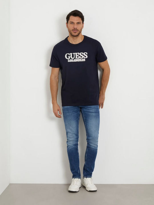 Guess Miami Pantaloni de Bărbați din Jean în Croială Skinny Albastru