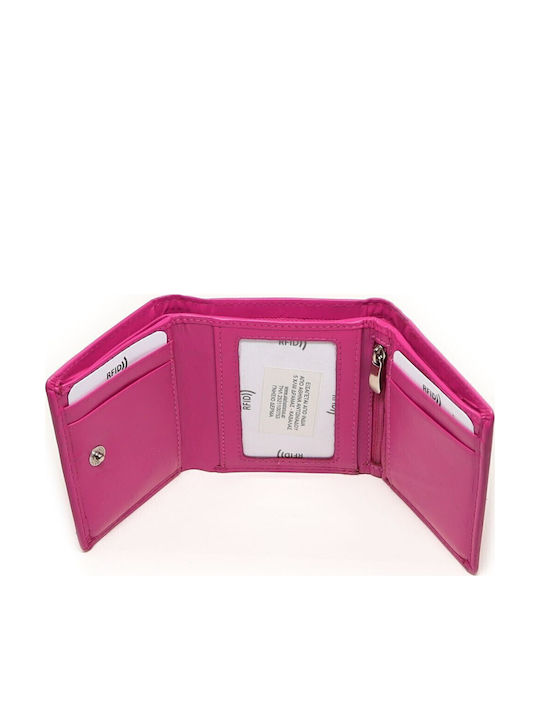 L301 Small Leather Women's Wallet Classic with RFID Fuchsia