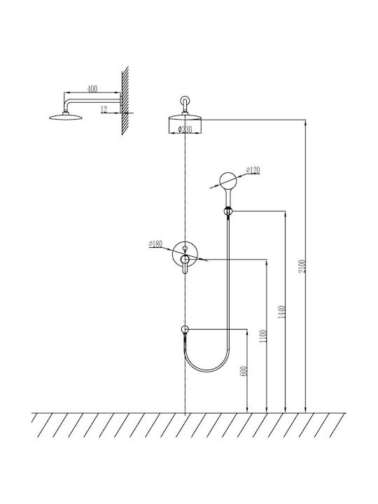 Karag Artemis Built-In with 2 Exits Inox Satinato