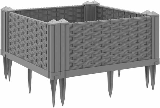vidaXL Ζαρντινιέρα Πλαστική Αν.γκρι 42.5x42.5x28.5εκ.