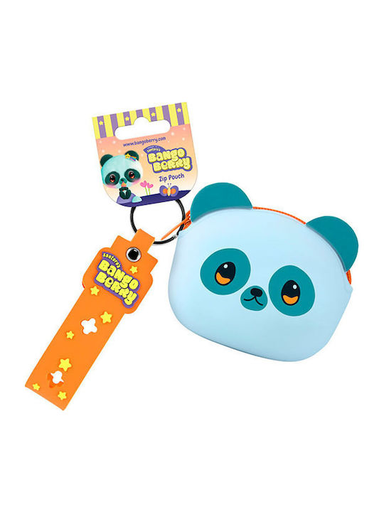 Kids Wallet with Coins with Zipper & Keychain Light Blue