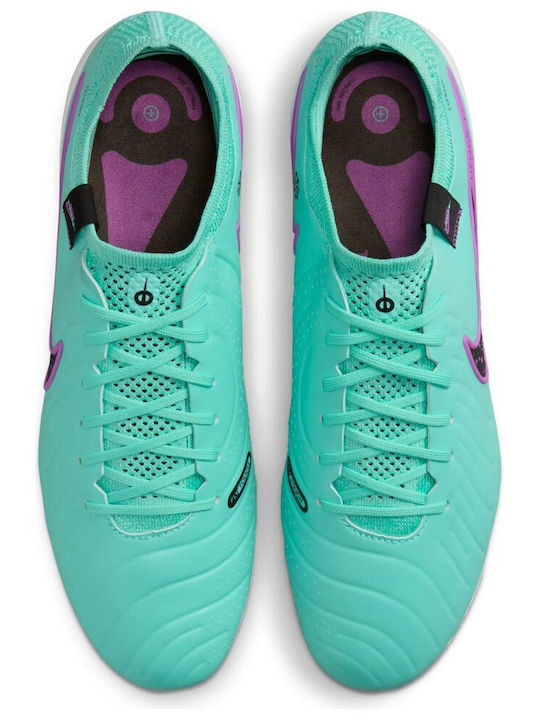 Nike Tiempo Legent 10 Elite Football Shoes with Cleats Turquoise