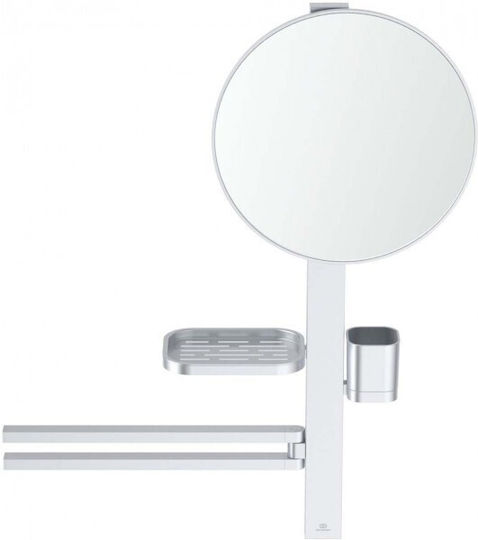 Ideal Standard Ράγα Μπάνιου Μονή Επιτοίχια με Βίδες ​70x70cm Ασημί