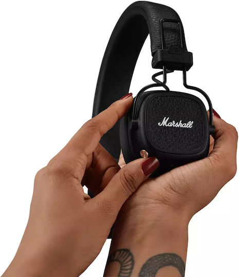 Marshall Major V Ασύρματα / Ενσύρματα On Ear Ακουστικά με 100 ώρες Λειτουργίας και Quick Charge Μαύρα