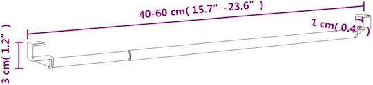 vidaXL Telescopic Shower Curtain Track Aluminium White Ø30mm 60cm