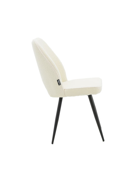 Renish Dining Room Fabric Chair Boucle Ecru 61x47x91.5cm