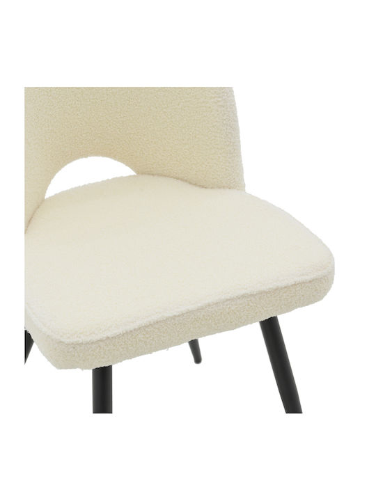 Renish Dining Room Fabric Chair Boucle Ecru 61x47x91.5cm