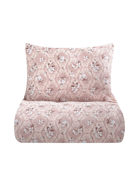 Beauty Home Set Duvet Cover Super King 220x240cm Salmon 12189PMYD 3 Pieces