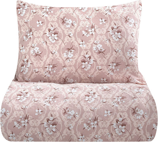 Beauty Home Set Duvet Cover Super King 220x240cm Salmon 12189PMYD 3 Pieces
