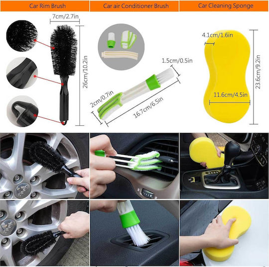 Washing Set for Interior Plastics - Dashboard Car 18pcs