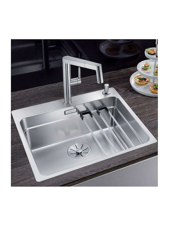Blanco Etagon 500-IF Ένθετος Νεροχύτης Inox Σατινέ Μ54xΠ50cm Ασημί