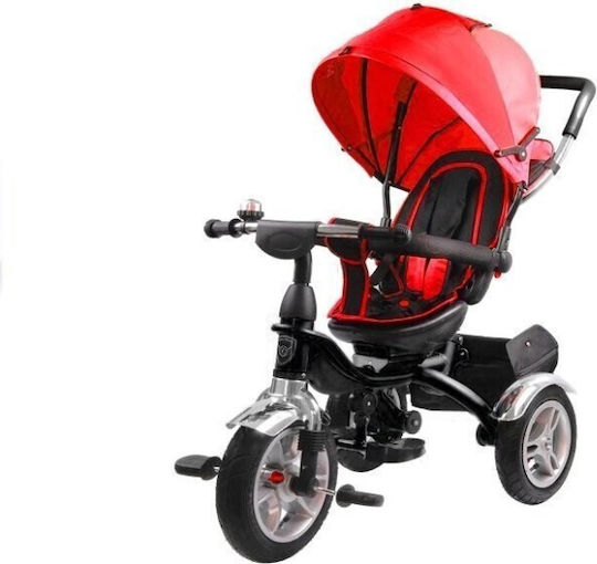 Lean Toys Tricicletă Pentru Copii Cu Mâner Pentru Părinți Pentru 9 Luni Roșie