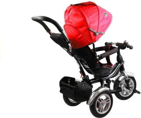 Lean Toys Tricicletă Pentru Copii Cu Mâner Pentru Părinți Pentru 9 Luni Roșie