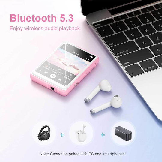 MECHEN M3 MP3 Player (64GB) with LCD / TFT Touch Screen 2.4" Pink
