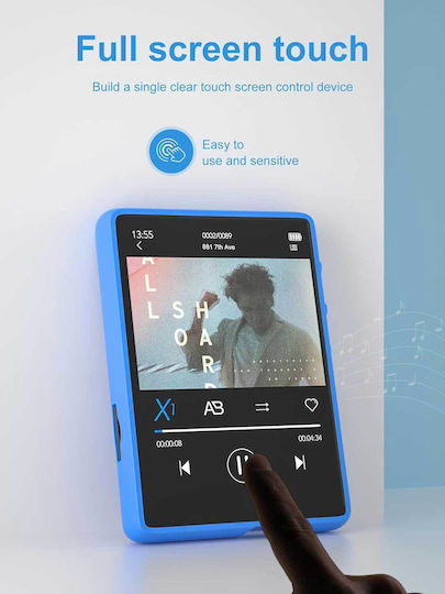 MECHEN M3 MP3 Player (32GB) with TFT Touch Screen 2.4" Blue