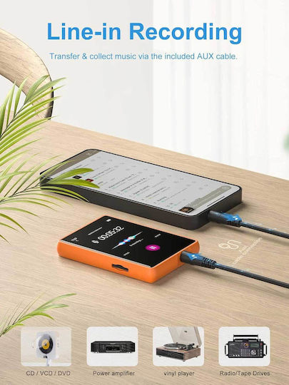 MECHEN M3 MP3 Player (32GB) cu ecran tactil TFT 2.4" Portocaliu