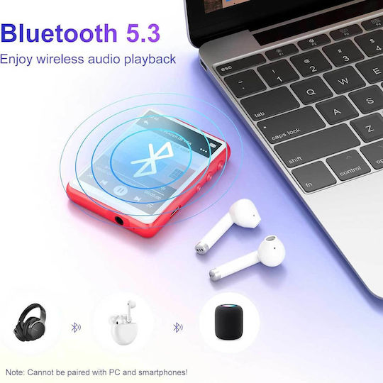 MECHEN M3 MP3 Player (64GB) με LCD / TFT Οθόνη Αφής 2.4" Κόκκινο