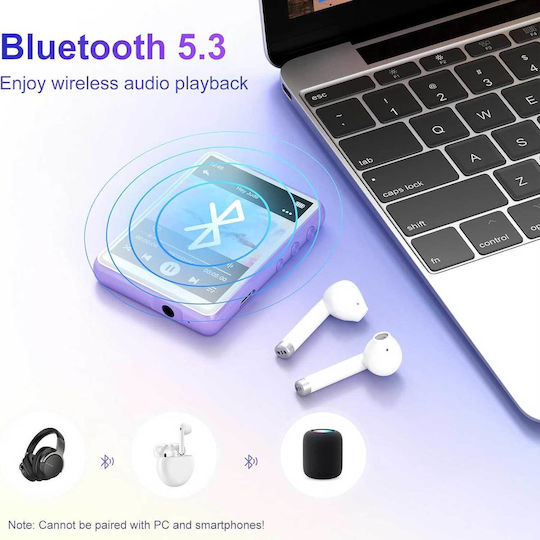 MECHEN M3 MP3 Player (64GB) with LCD / TFT Touch Screen 2.4" Purple