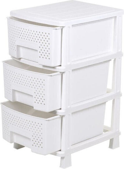 Homeplast Tara Perforated Plastic Food Rack 3 Tiers White Homeplast Tara Perforated Plastic Food Rack 3 Tiers White