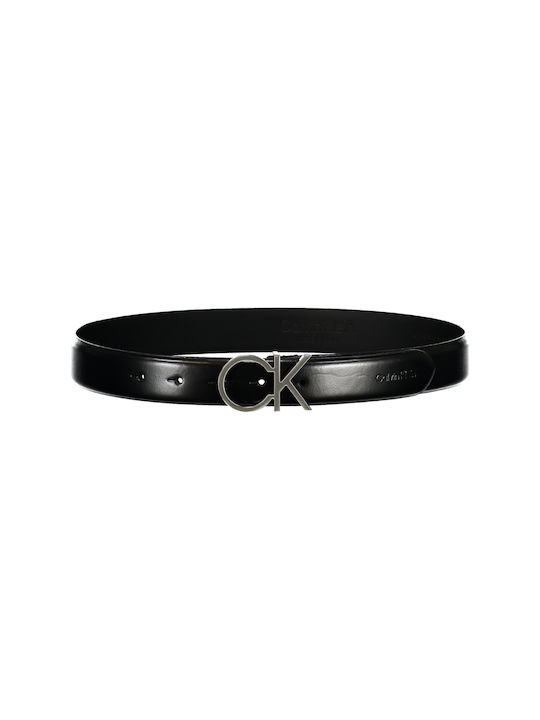 Calvin Klein Belt Δερμάτινη Γυναικεία Ζώνη Μαύρη