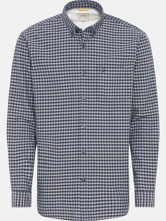 Long Sleeve Shirt in Regular Fit Blue Check