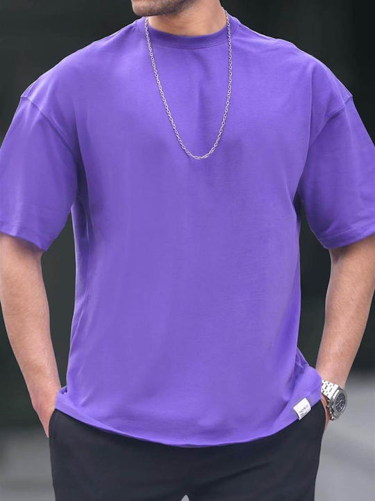 madmext T-shirt Bărbătesc cu Mânecă Scurtă Purple