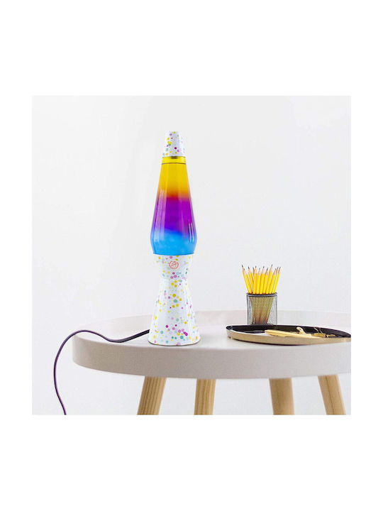 I-Total Decorative Lamp Lava Lamp with Socket for Bulb E14 Multicolour