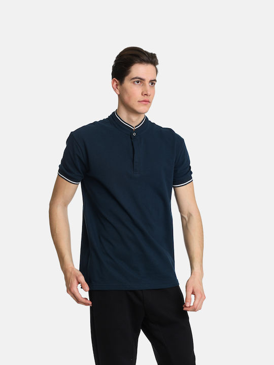 Paco & Co Men's Short Sleeve Blouse Polo Navy