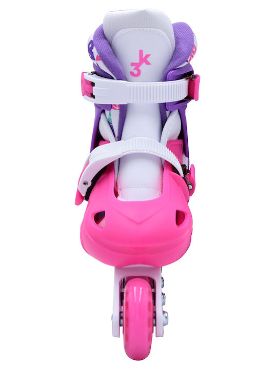 Athlopaidia Inline Adjustable Rollers Multicolour Fuchsia Purple White Kids