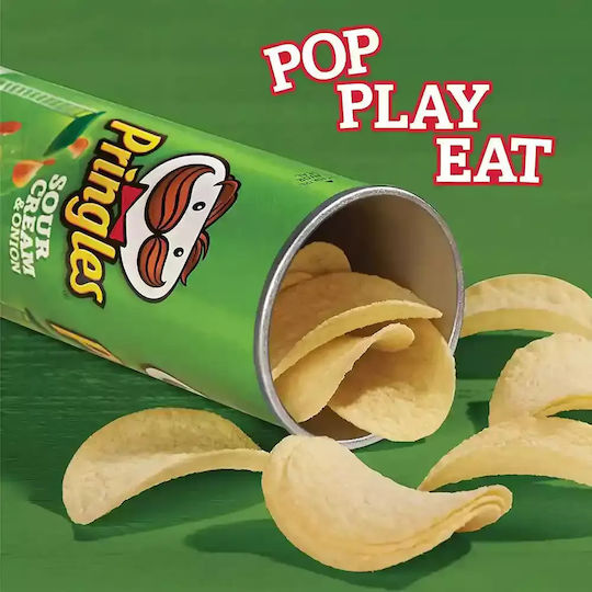 Pringles Чипс с Вкус Заквасена сметана и лук 165гр