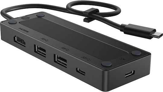 HP Travel Hub G3 USB-C Docking Station με HDMI 4K PD Μαύρο