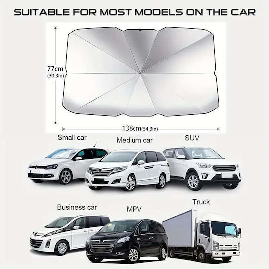 Internal Car Windshield Sunshade Umbrella 130x80cm
