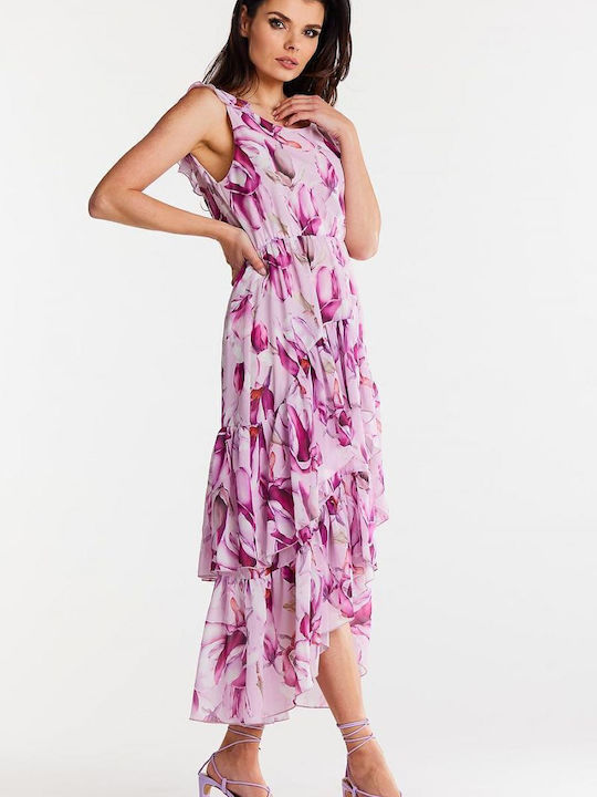 Awama Dress with Ruffle colorful