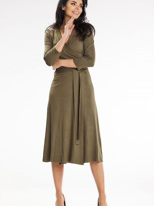 Awama Rochie Green A653 Khaki