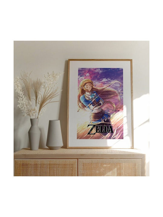 Walls Kids Wall Art Princess Zelda Wooden Frame 30x40cm