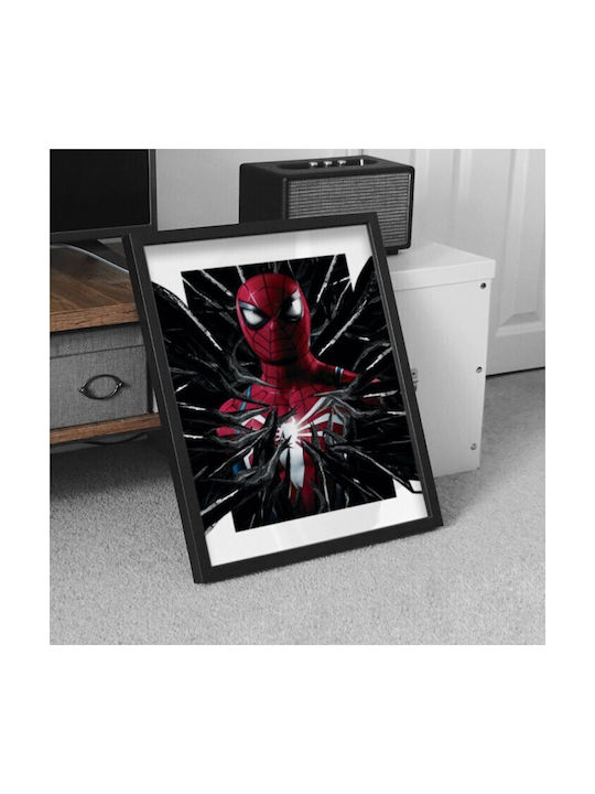 Walls Kids Wall Art Spiderman Venom Wooden Framed 50x70cm