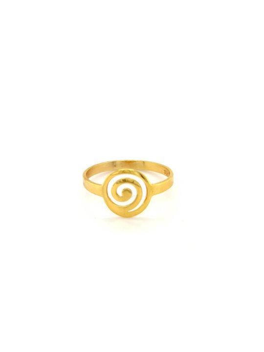 Women's Gold Ring K14 585° Spiral