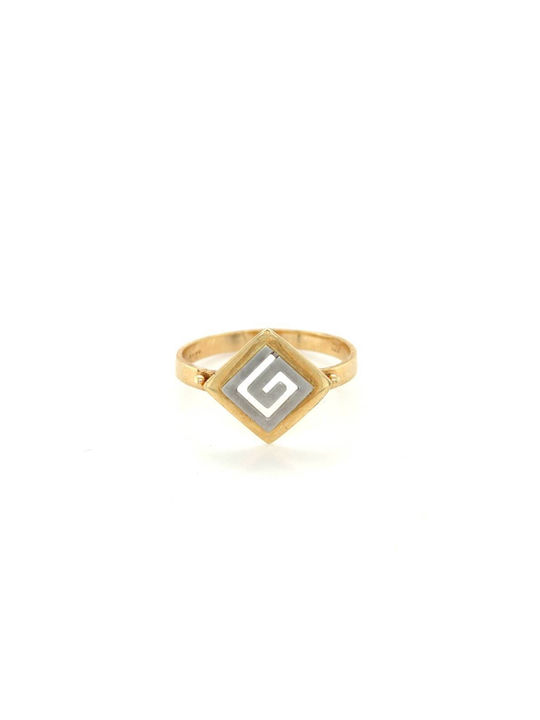 Women's Gold Ring K14 585° Myandros Bicolor